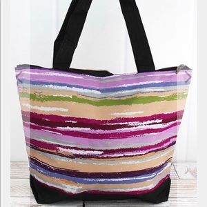 Striped Tote Bag! Girl on the Go! NWT 🌞